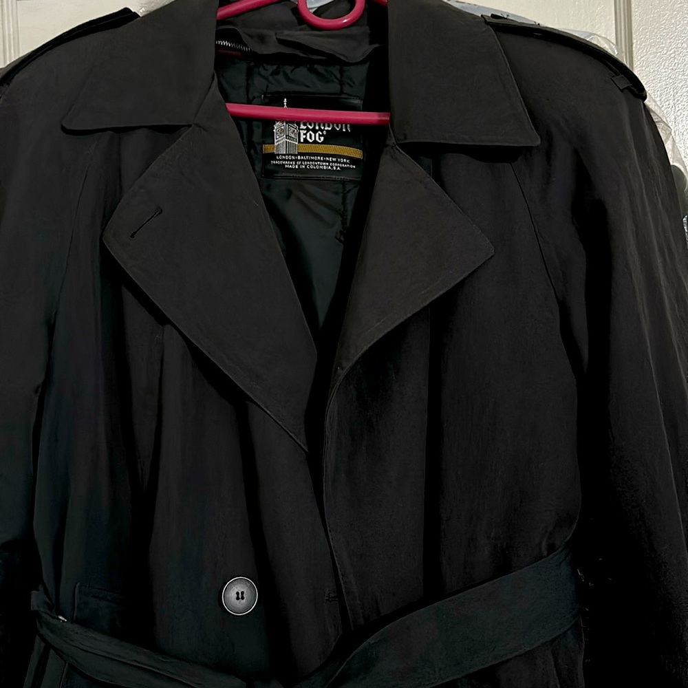 London fog coat black